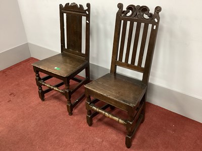 Lot 1554 - A XVII Century Joined Oak Chair, with carved...