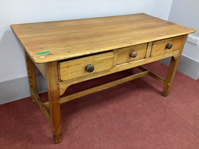 Lot 1486 - A XIX Century Pine Dresser Base, with three...