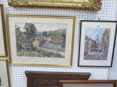 Lot 1579 - Edward J Rawlins, Rooftops in The Dales,...