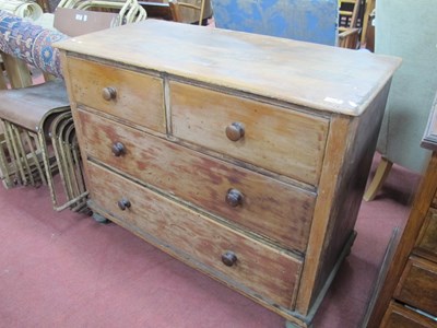 Lot 1593 - XIX Century Pine Chest of Drawers, with two...