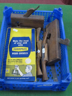 Lot 1514 - Marples Wood Chisels, with rack, in box, four...