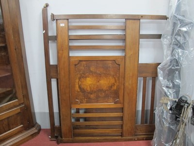 Lot 1587 - Early XX Century Walnut Double Bed, with rail...