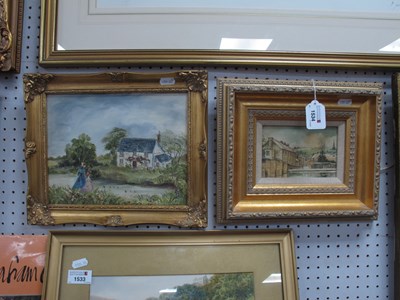 Lot 1534 - Y.D Robinson, oil on board, View of The Bridge...