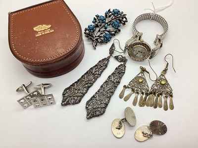 Lot 169 - A Pair of Highly Decorative Vintage Marcasite...