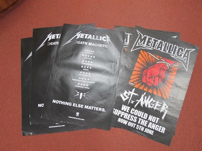 Lot 1010 - Metallica Record Shop Promo Posters, five...