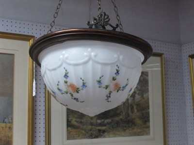 Lot 1516 - A Circa 1920's Milk Glass Art Nouveau Style...