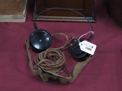 Lot 1389 - XX Century R.A.F Bakelite Headphones DLR No 5