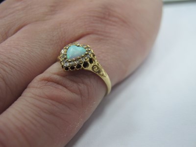 Lot 35 - A Victorian 18ct Gold Opal and Diamond...