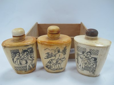 Lot 1290 - Oriental - Snuff bottles in resin, each...