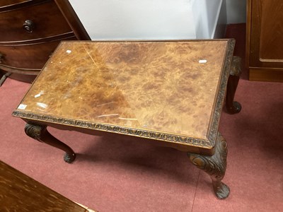 Lot 1524 - Walnut Rectangular Topped Coffee Table, with...