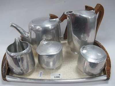 Lot 1298 - Picquot Ware Aluminium Five Piece Tea Service,...