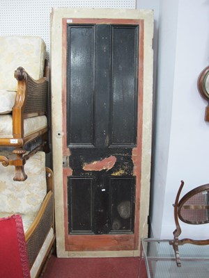 Lot 1476 - Four XIX Century Painted Pine Panelled Doors,...