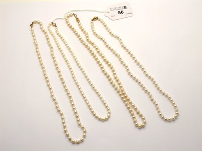 Lot 86 - Modern Dainty Fresh Water Pearl Bead Necklaces,...