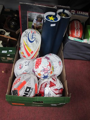 Lot 497 - Crawley Town Signed Footballs, two junior reds,...