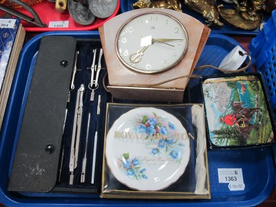 Lot 1363 - Melina Alabaster Fronted Mantle Clock,...