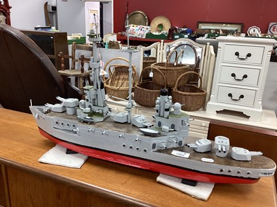 Lot 1503 - A Circa 1930s Scratch Built Model of WWI Era...