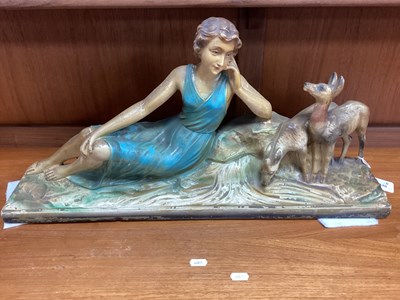 Lot 1548 - Circa 1930s Art Deco Figural Plaster Ornament...