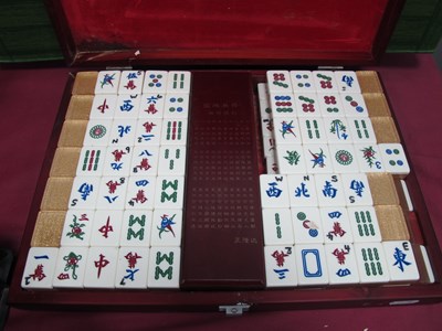 Lot 1333 - Chinese Mah Jong Set, cased (with instructins).