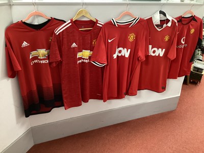 Lot 418 - Manchester United Home Shirts, Nike x 3,...