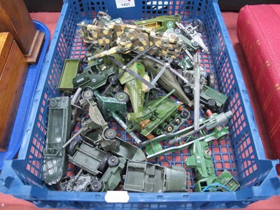 Lot 1431 - Diecast Military Vehicles, including:- Lesney,...