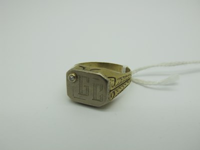 Lot 318 - WITHDRAWN An Art Deco Style Signet Style Ring,...