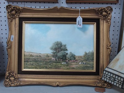 Lot 1529 - John Mace (XX Century), Rural Scene, with cows...
