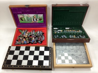 Lot 1433 - Alice In Wonderland Chess Set, glass chess set,...