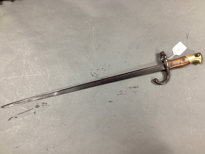Lot 486 - XIX Century French Model 1874 Gras Bayonet,...