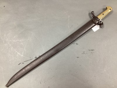 Lot 483 - XIX Century French Model 1842 Yataghan Bayonet...