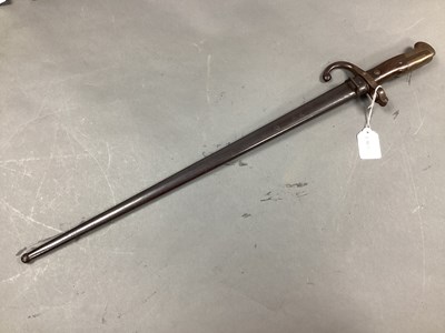 Lot 472 - XIX Century French Model 1874 Gras Bayonet and...