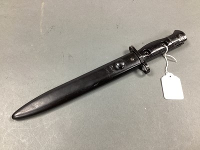 Lot 494 - British L1A3 SLR Bayonet and Scabbard.