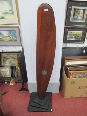 Lot 444 - WWI Era Laminated Mahogany Propellor Blade, on...
