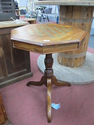 Lot 1611 - Hardwood Brass Inlaid Games Table, with an...