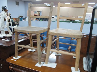 Lot 1523 - A Pair of Children's Ash-Elm Chairs (2).