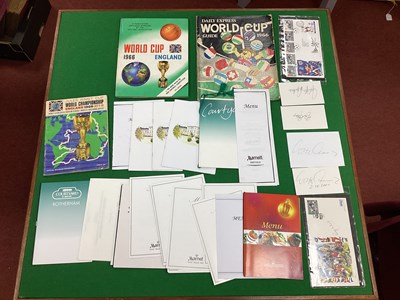 Lot 745 - 1966 World Cup Autographs, signed (unverified)...