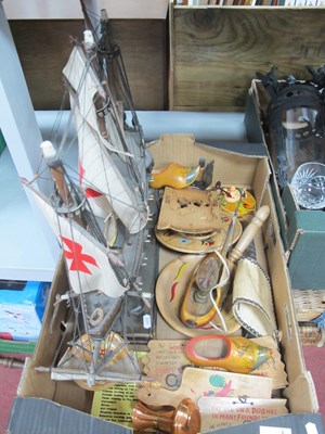 Lot 1412 - Spanish Model Galleon, approximately 50cm long....