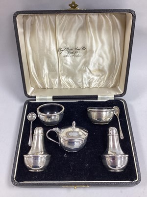 Lot 27 - A Hallmarked Silver Cruet Set, JGLtd,...