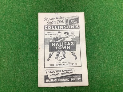 Lot 691 - Halifax Town 1952-3 v. Tottenham Hotspur...