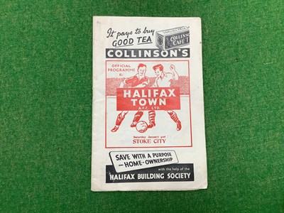 Lot 692 - Halifax Town 1952-3 v. Stoke City Programme...