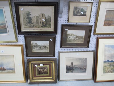 Lot 1554 - Two Hunting Scene Photographs, a convex...