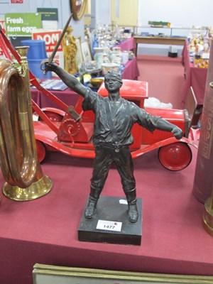 Lot 1477 - Soft Metal Figure of a Soldier with a Bandaged...