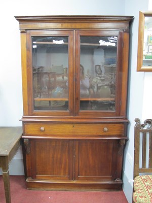 Lot 1552 - XIX Century Mahogany Bookcase, with a stepped...