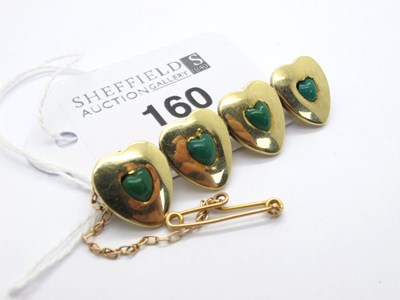 Lot 160 - A Hardstone Set Bar Brooch, in the form of...