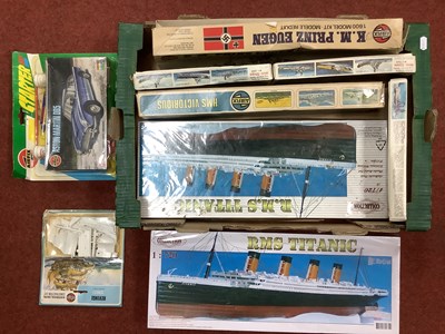 Lot 367 - Seven Plastic Model Kits by Airfix, Revell and...
