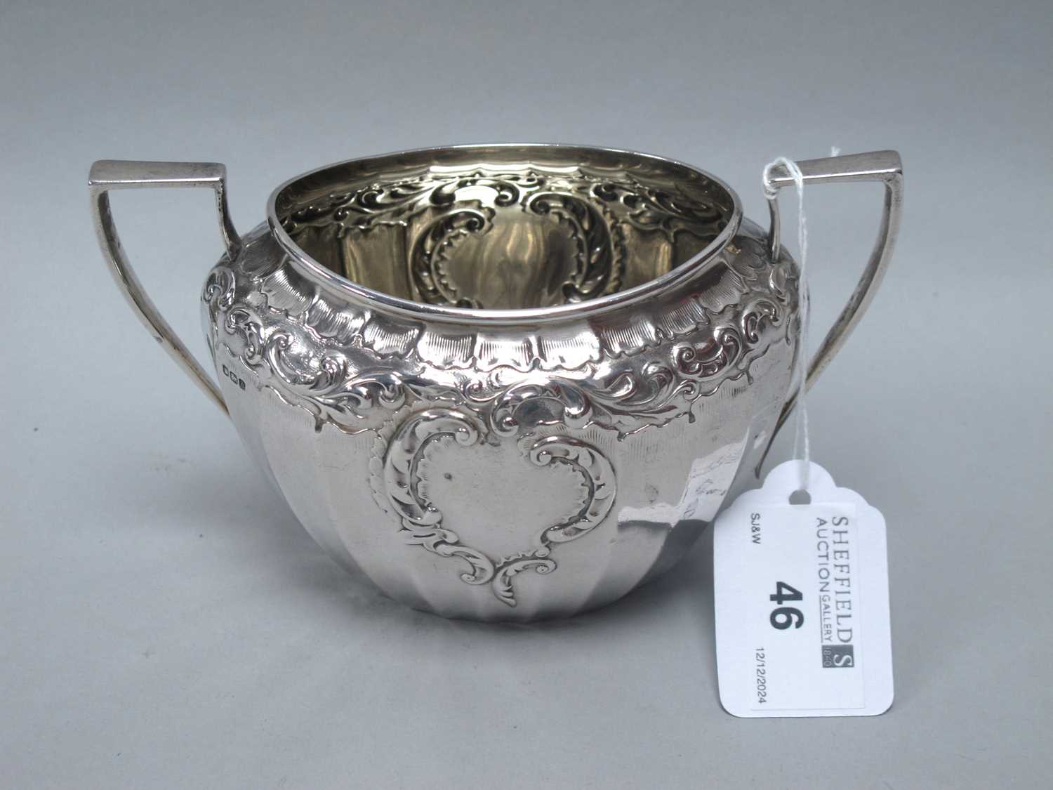 Lot 46 - A Victorian Hallmarked Silver Twin Handled...