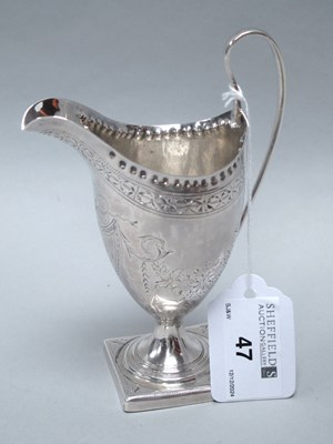 Lot 47 - A Georgian Hallmarked Silver Cream Jug, AB,...
