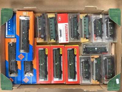 Lot 387 - Nineteen Boxed HO gauge Four Wheel coaches by...