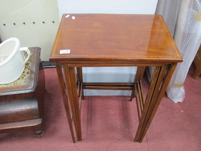 Lot 1644 - Nest of Three Edwardian Inlaid Mahogany Coffee...