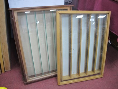 Lot 1653 - Two Wall Display Cases, the largest 63cm x...