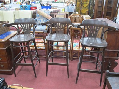 Lot 1621 - Hescott Bentwood Bar Chairs (x 3).